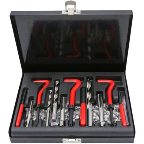 SWANEW 88 PCS Kit di riparazione della filettatura M6 Bobina di inserimento dell'elicottero Automatico HSS Trapano di riparazione