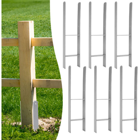 SWANEW 8x supporto per palo Ancoraggio per palo H pergola piede di palo supporto per recinzione Ancoraggio 81 mm