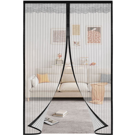 SWANEW 90 x 210 cm Zanzariera magnetica Tenda per porta senza trapano Striscia adesiva Tenda magnetica