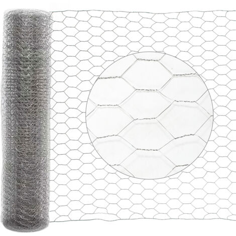 WOLKETON SWANEW Alambre de gallinero 10/25m Alambre de malla hexagonal para pajarera Luz de malla: 27 mm - Altura: 50cm x 10m