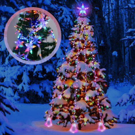 SWANEW Albero di Natale illuminazione esterna finestra negozio 200 LED luci dell'albero di Natale RGB