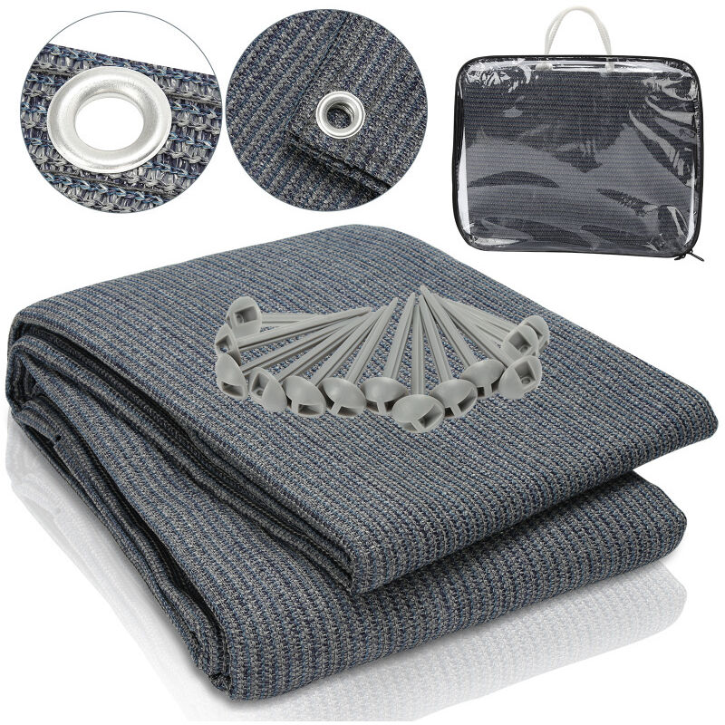 Swanew - Auvent tapis étanche camping tapis tente sol extérieur tente bâche pique-nique couverture caravane 400x400CM