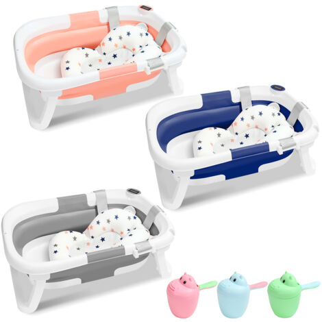 Coussin De Bain Noir - Appui-tête Avec Ventouses, Confort Large Pour Nuque Et Dos, Lavable En Machine