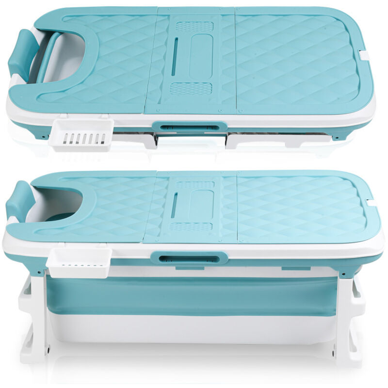 Swanew - Baignoire Pliable pour Adultes avec Housse - Seau Bain en Umweltfreundliches PP+TPE-149x60x50cm