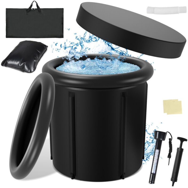Swanew - Bain glacé Ice bath 390 Litres Récupération Musculaire Sportif Boost le système immunitaire ø 85 x H78 cm Baignoire de glace