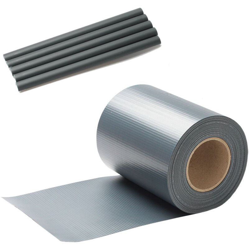 Swanew - Bandes de protection contre les regards indiscrets, pvc, 70m gris bandes de protection contre le vent, tapis à double tige