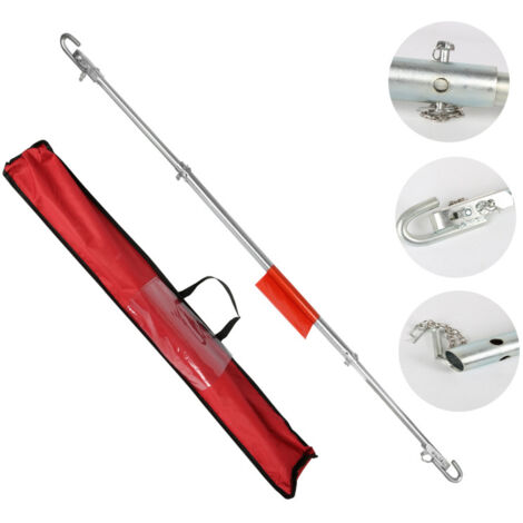 SWANEW Barra di traino tirante in 3 pezzi con strisce riflettenti che smorzano da 1.8 m a 2T