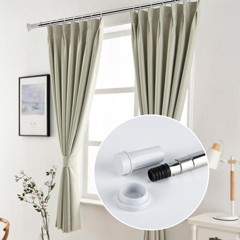 Barre à Tension de Douche Barre télescopique en acier inoxydable Barre de serrage Sans percer 70-120cm - Swanew