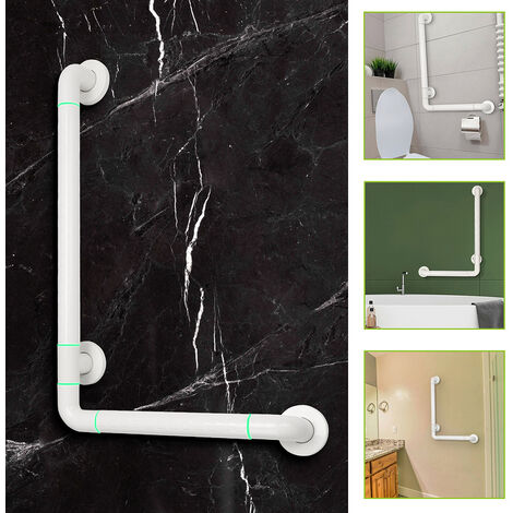 SWANEW Barre D'Appui Antidérapant Poignée De Baignoire Murale Pour La Douche Et Le Bain Pour Les Personnes Handicapées, Blessées Ou Postopératoires 60x40cm - Weiß