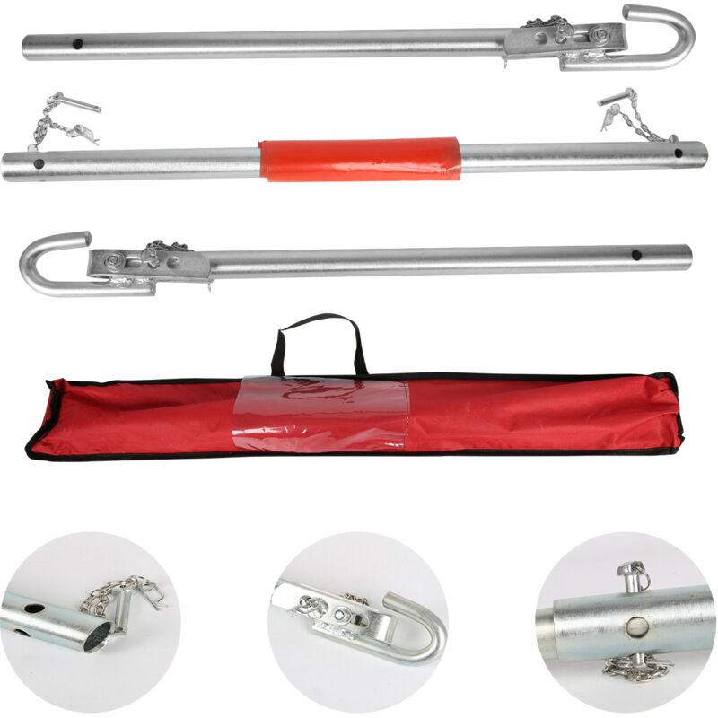 Swanew - Barre de remorquage 1,8 m 3 pièces avec sac de transport jusqu'à 2T véhicules avec barre remorquage amortissante aide au remorquage