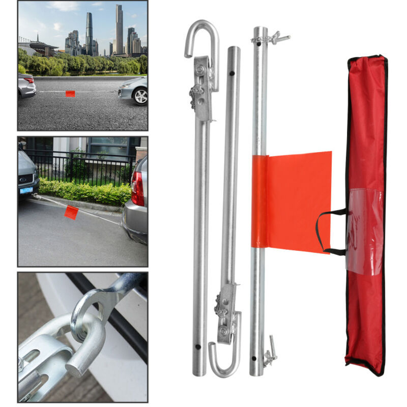 Swanew - Barre de traction de barre de remorquage 3 pièces avec bandes réfléchissantes amortissant 1,8 m à 2T voiture