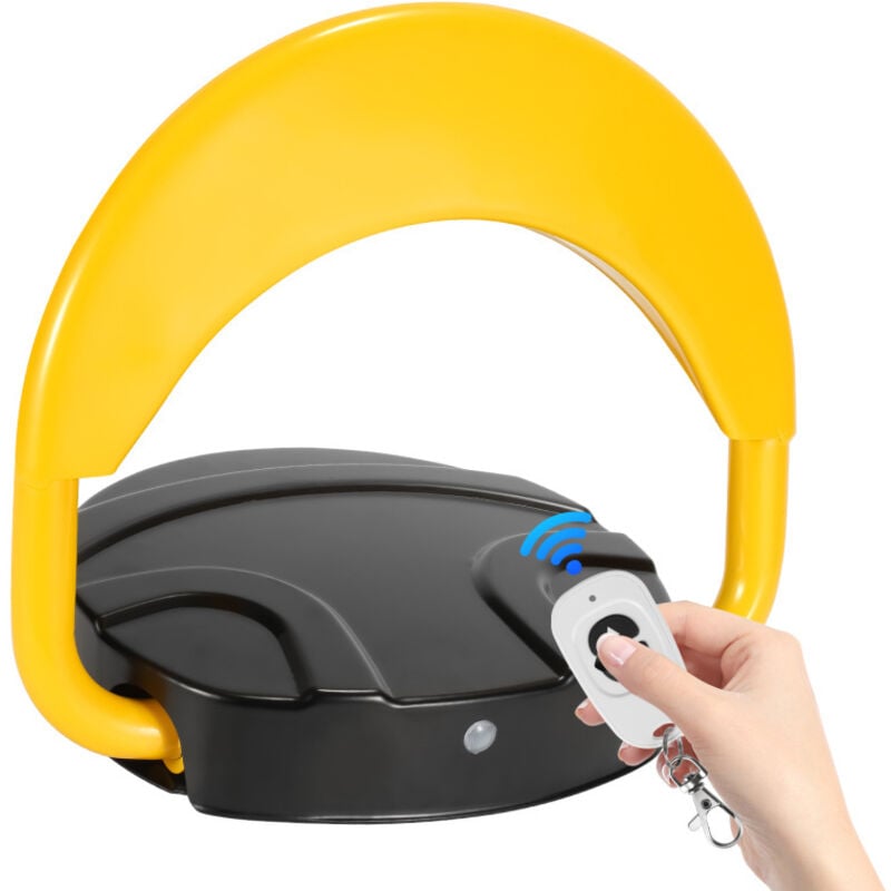 Barriere de Parking Rabattable, Controle a Distance Verrou de Stationnement avec Telecommande Serrure de Stationnement