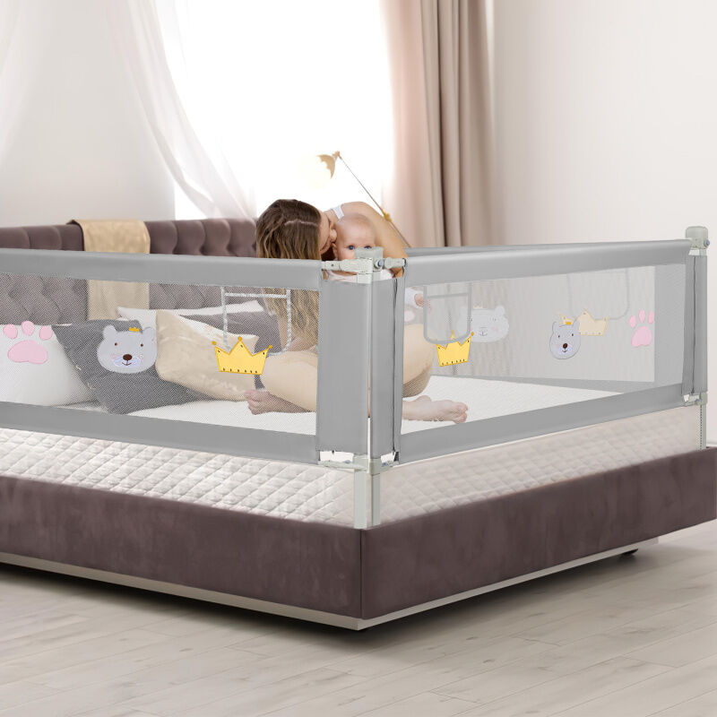 Swanew - Barrière de Lit Extra-Large de 150 cm Protection de Lit pour Tout-Petit Accessoire de Chambre pour Garçons et Filles Barrière de Lit