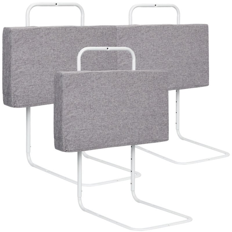 Swanew - Barrière de lit Réglable en hauteur Combinaison gratuite Protection contre les chutes pour lit parental Convient pour matelas 180 cm gris