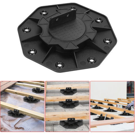 SWANEW Base di appoggio per terrazzo regolabile con piedistallo di livellamento cuscinetto base base per legno WPC 18-30 mm 100 pezzi