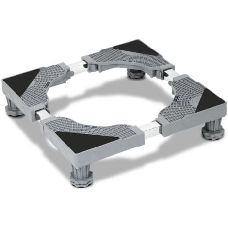 SWANEW Base per lavatrice Carrello per frigorifero Carrello a rulli per asciugatrice Lavatrice Congelatore Regolabile 4 gambe 41-66cm