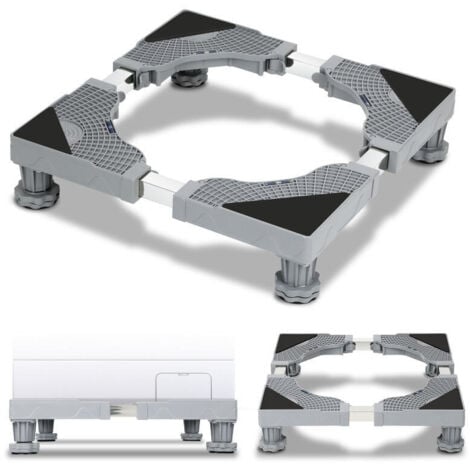SWANEW Base per lavatrice Carrello per frigorifero Carrello a rulli per asciugatrice Lavatrice Congelatore Regolabile 4 gambe 41-66cm