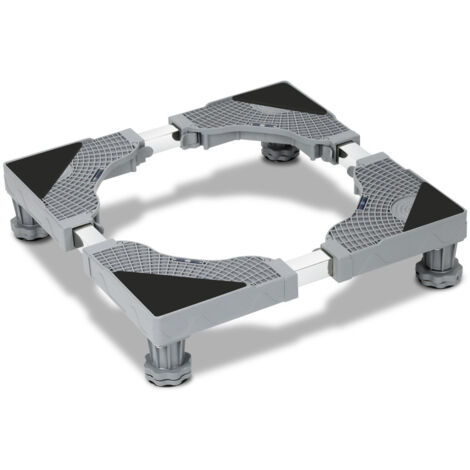 SWANEW Base per lavatrice Carrello per frigorifero Carrello a rulli per asciugatrice Lavatrice Congelatore Regolabile 4 gambe 41-66cm