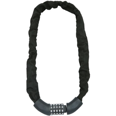 SWANEW Bici di blocco del blocco della bicicletta. blocco a catena ad alto livello di sicurezza con un codice numero a 5 cifre per veicoli in bicicletta. motociclisti ed elettrici. protezione da ruggi