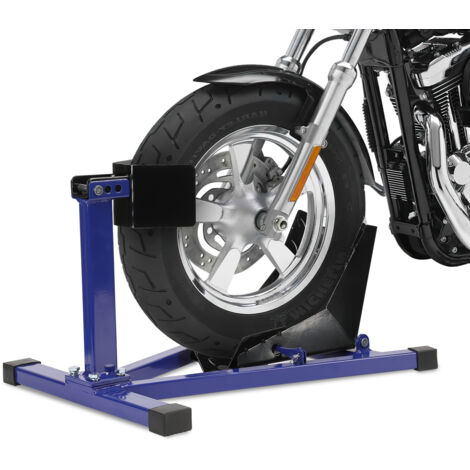 SWANEW Blocco ruota moto per pneumatico anteriore - Acciaio - per Ø 17-21” - Larghezza 60-160 mm - Supporto sollevatore moto Montaggio Officina Stoccaggio
