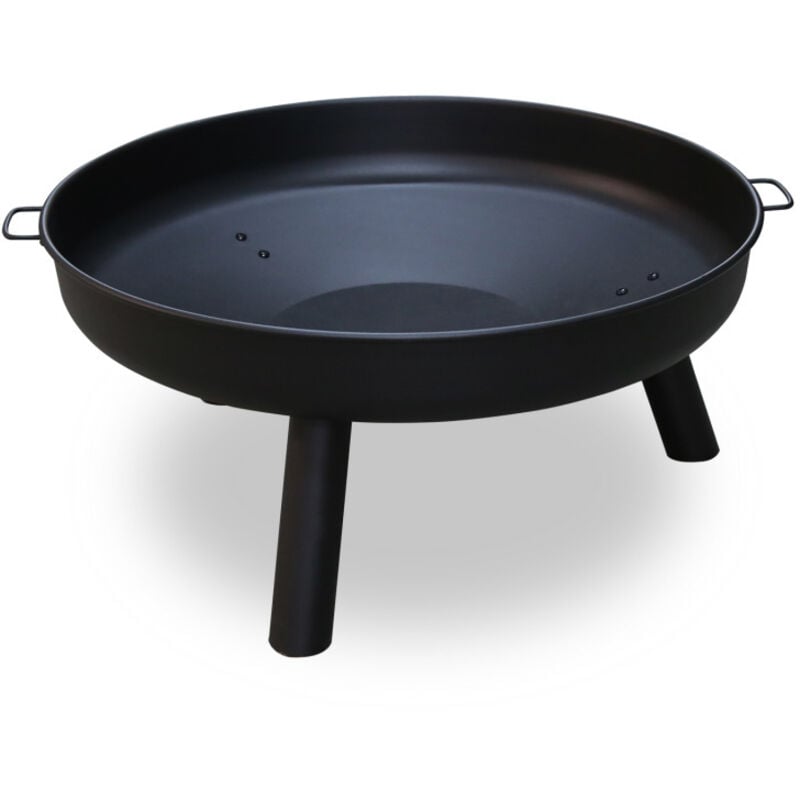 SWANEW Brasero Bac à feu 82cm Bac à plantes Feu de terrasse Grille avec poignées