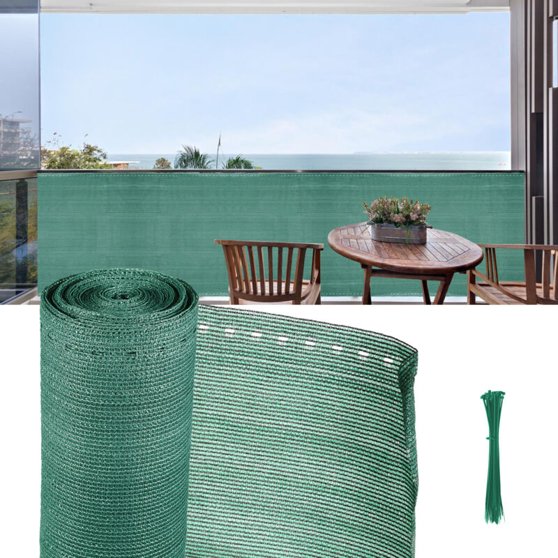 Swanew - Brise Vue renforcé Brise vue vert Brise vue Pour Balcon Panneau de clôture panneau de maille 1x25m protecteur d'écran Vert