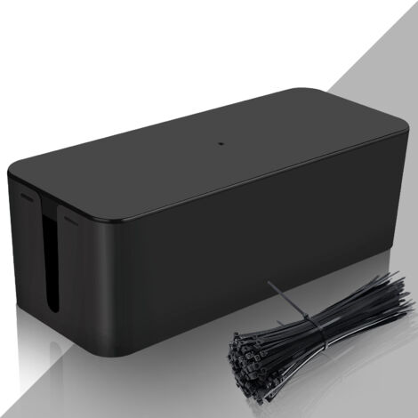 SWANEW Cable box nero alimentatori da tavolo cable box XL connettore abelmanagement