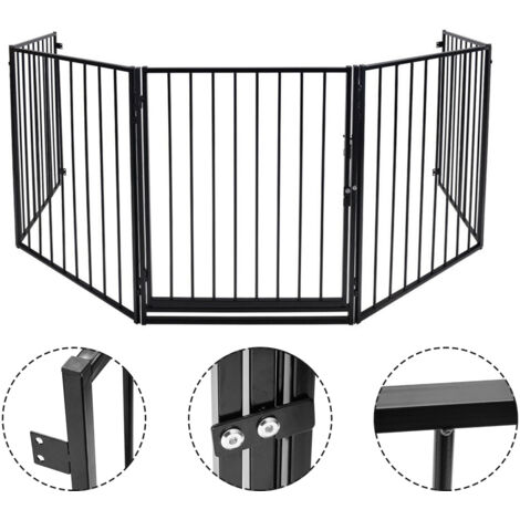SWANEW Cancelletto di sicurezza per bambini e animali 3 metri 5 pannelli 305x76cm