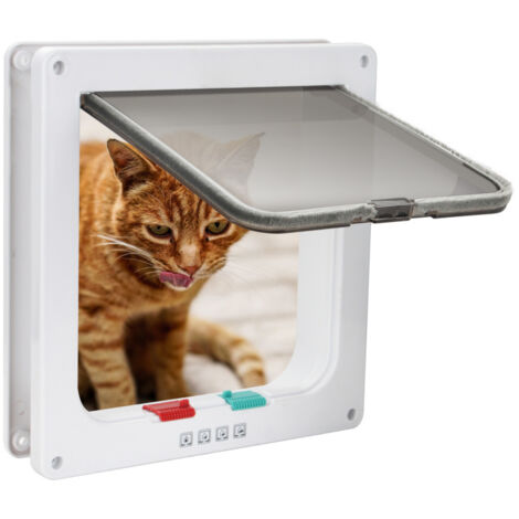 SWANEW Cane Gatto Flap 4-Way Pet Flap Gatto Flap con tunnel 19.2x20cm