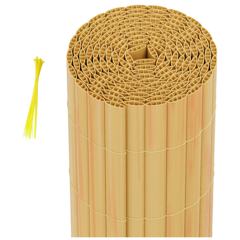 Canisse en pvc Canisse pvc pour jardin balcon terrasse. Balcon clôture brise-vent Bambou 180 x 500cm - Swanew