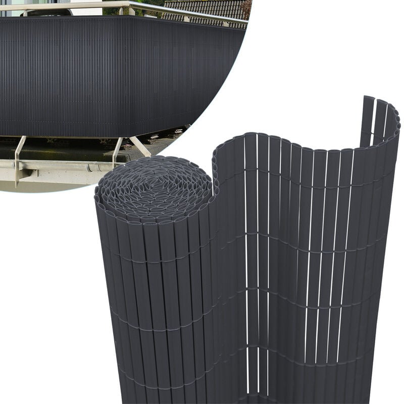 Canisse en pvc, Paravent de Jardin, Piscines, Palissade en pvc Résistant aux uv Gris 160 x 1000cm - Swanew