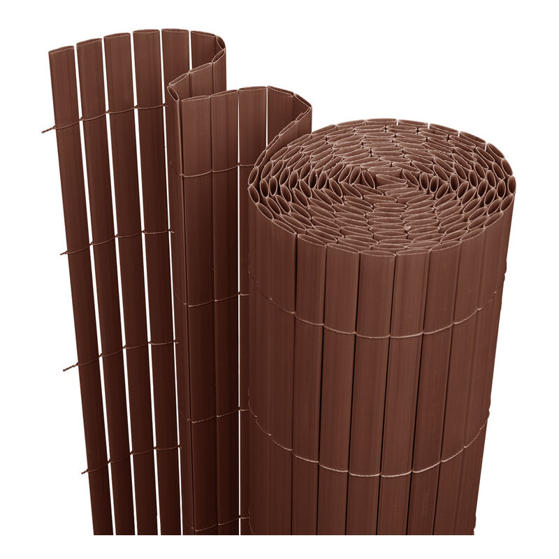 Swanew - Canisse en pvc, Paravent de Jardin, Piscines, Palissade en pvc Résistant aux uv Marron 120 x 300cm