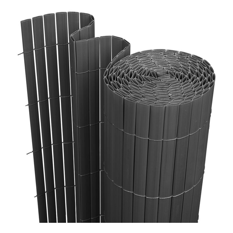 Canisse en pvc, Paravent de Jardin, Piscines, Palissade en pvc Résistant aux uv Gris 160 x 300cm - Swanew
