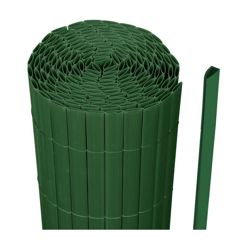 SWANEW Canisse en PVC, Paravent de Jardin, Piscines, Palissade en PVC Résistant aux UV Vert 120 x 1000cm