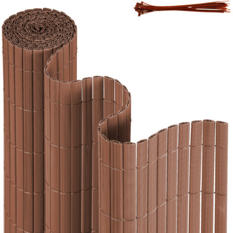 SWANEW Canisse in PVC Canisse in PVC per il giardino, il balcone e la terrazza. Recinzione frangivento per balconi Marrone 140 x 300cm