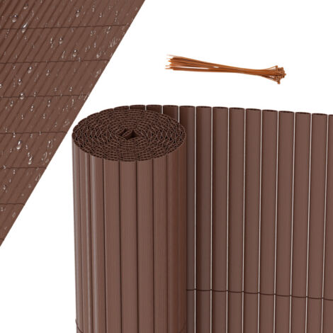 SWANEW Canisse in PVC Canisse in PVC per il giardino, il balcone e la terrazza. Recinzione frangivento per balconi Marrone 160 x 800cm