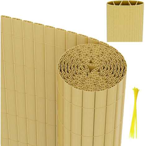 SWANEW Canisse in PVC per giardino balcone terrazzo Recinzione frangivento per balcone Tende per balcone Bambù 80 x 500cm
