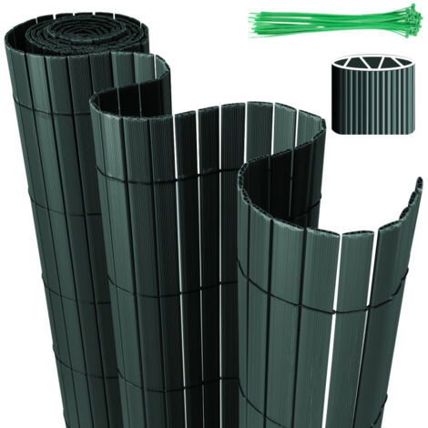 SWANEW Canisse in PVC per giardino balcone terrazzo Recinzione frangivento per balcone Tende per balcone Verde 80 x 300cm