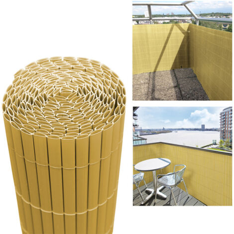 SWANEW Canisse in PVC, schermo da giardino, piscine, recinzione in PVC resistente ai raggi UV Bambù 100 x 500cm