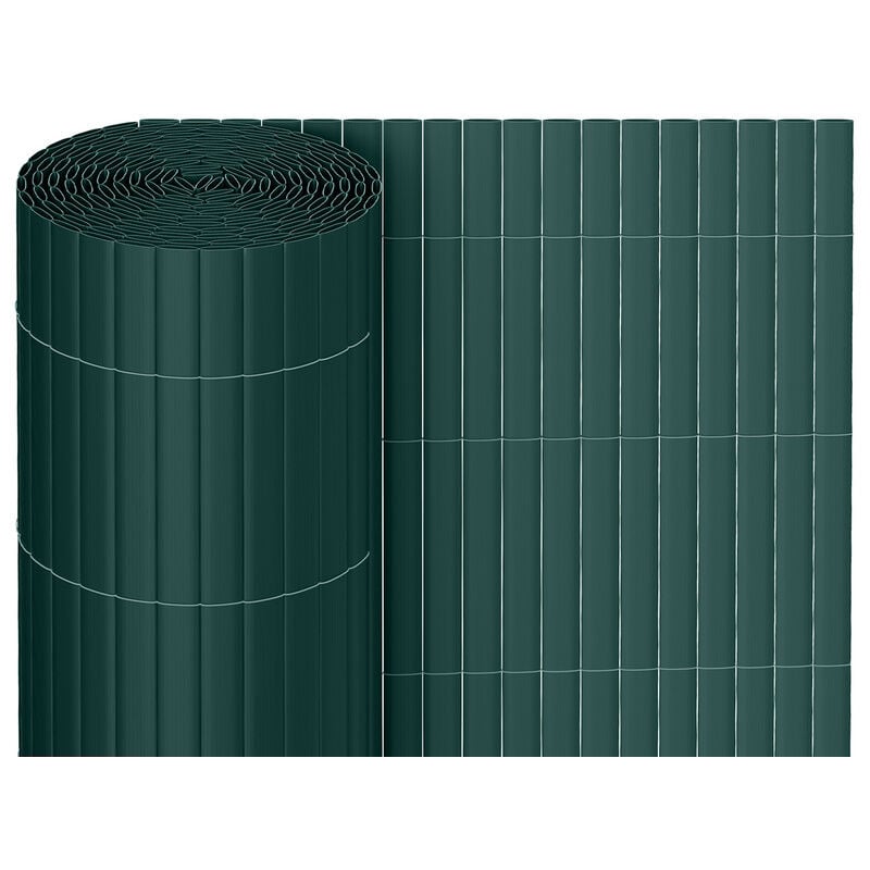 Canisse pvc Brise Vue, Paravent de Jardin, Piscines, Balcon Terrasse, Palissade en pvc Résistant aux uv, Intempéries, Vert 120 x 900 cm - Swanew
