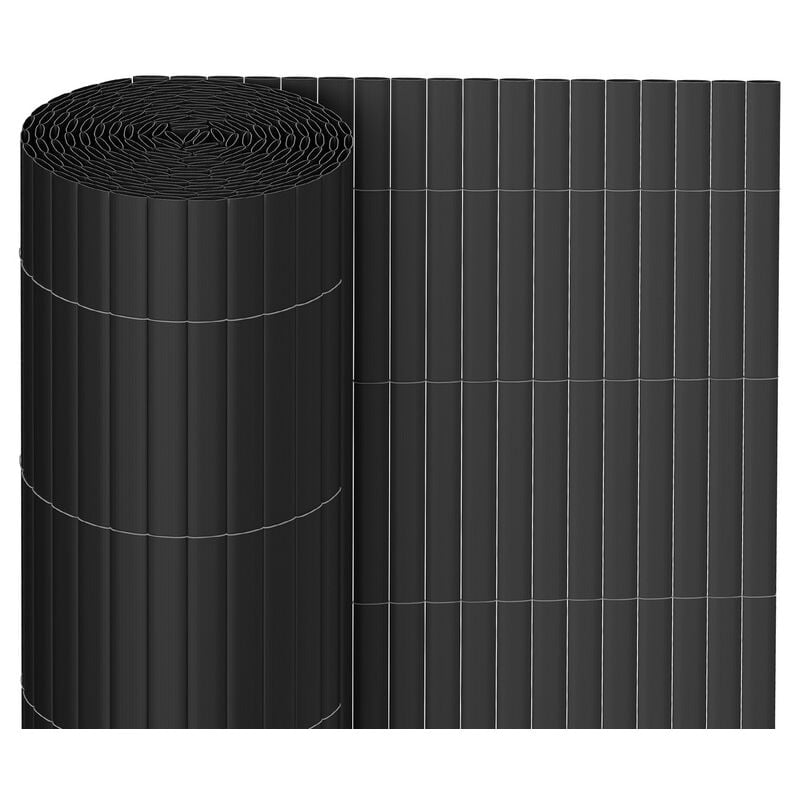 Canisse pvc Brise Vue, Paravent de Jardin, Piscines, Balcon Terrasse, Palissade en pvc Résistant aux uv, Intempéries, Gris 80 x 1000 cm - Swanew