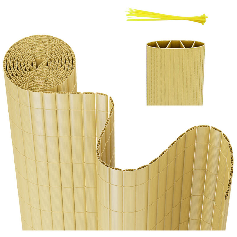 Canisse pvc pour jardin balcon terrasse Balcon clôture brise-vent Stores Balcon Bambou 160 x 1000cm - Swanew