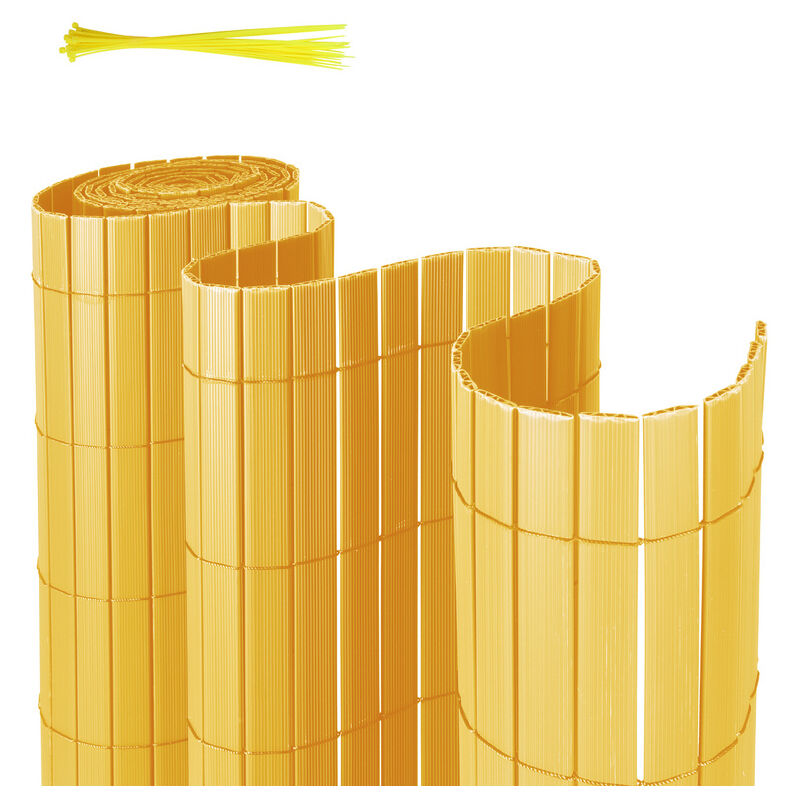 Canisse pvc pour jardin balcon terrasse Balcon clôture brise-vent Stores Balcon Bambou 160 x 500cm - Swanew