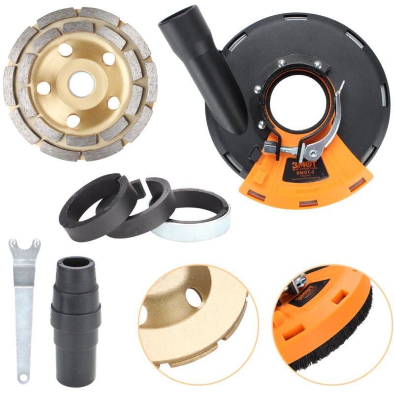 Swanew - Capot d aspiration pour meuleuse d angle convient pour Bosch, Makita,etc. 80% des grandes marques de meuleuses d'angle 125 mm/5inch