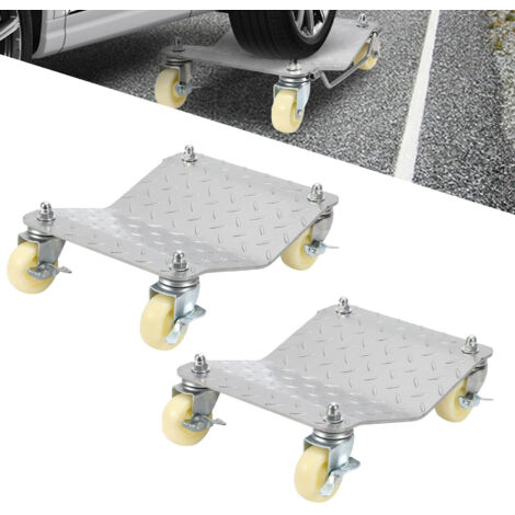 SWANEW Carrelli per la movimentazione delle auto Set di 2, ausilio per la manovra delle auto, capacità di carico fino a 500 kg (ogni pezzo), per auto, camion, trattori
