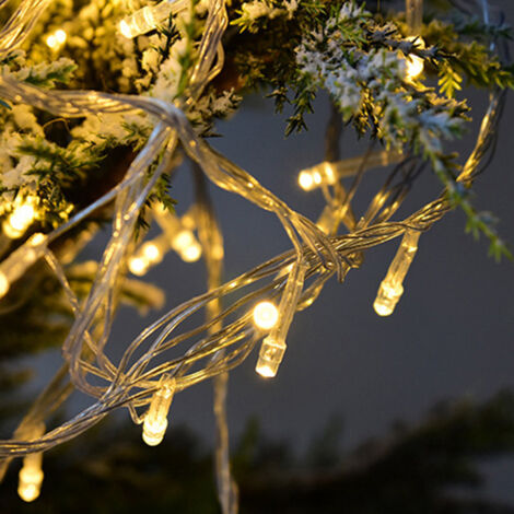 SWANEW Catena luminosa LED 100m 500 LED Decorazione Natalizia – 8 Modalità di Illuminazione per Decorazione Giardino Bianco Caldo
