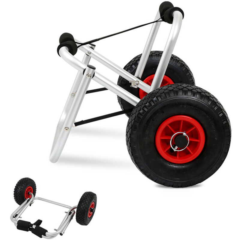 Chariot de Transport pliant Alu jusqu'à 80 kg pour bateaux canoë ou kayak