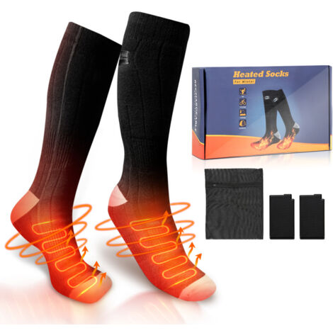VINGO EINFEBEN Chaussettes chauffantes Batterie Chaussettes chauffantes 4200mAh Chauffe-pieds thermiques réglables