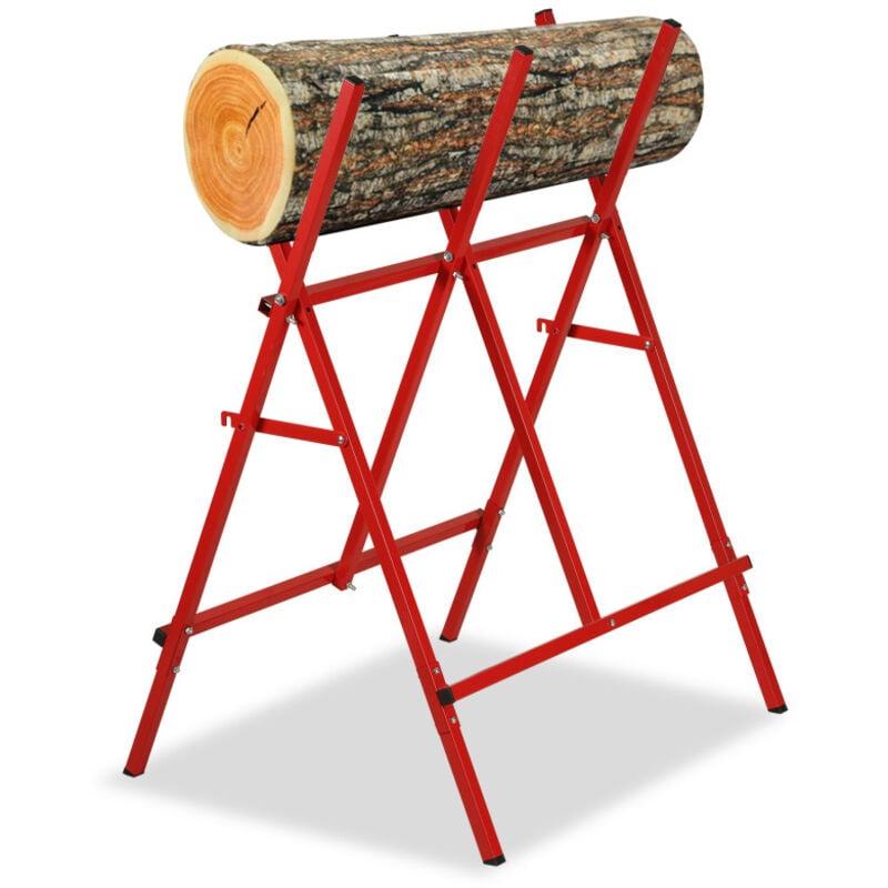 Chevalet de sciage Chevalet à bûches en acier Haute qualité Chevalet de tronçonnage Pliable couper le bois - Swanew