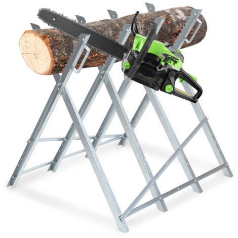 SWANEW Chevalet de sciage Scie pliante cheval bûche coupe stand bois de soutien banc 150kg pour tronçonneuses ou scies à main